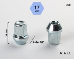 Nut 12X1.5 H17 D90 (300)