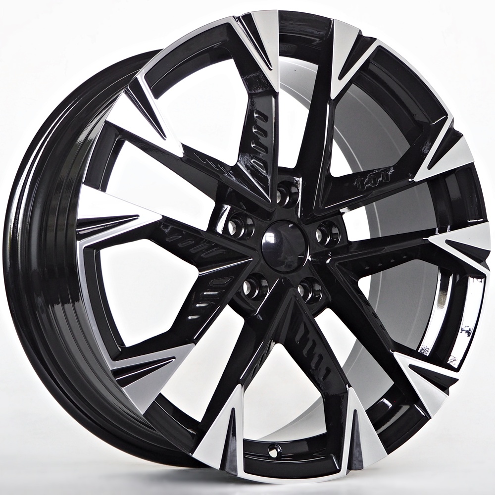 Ratlankis Ezra 8X18 5X112 ET40 57,1 Black machined spokes – tootefoto