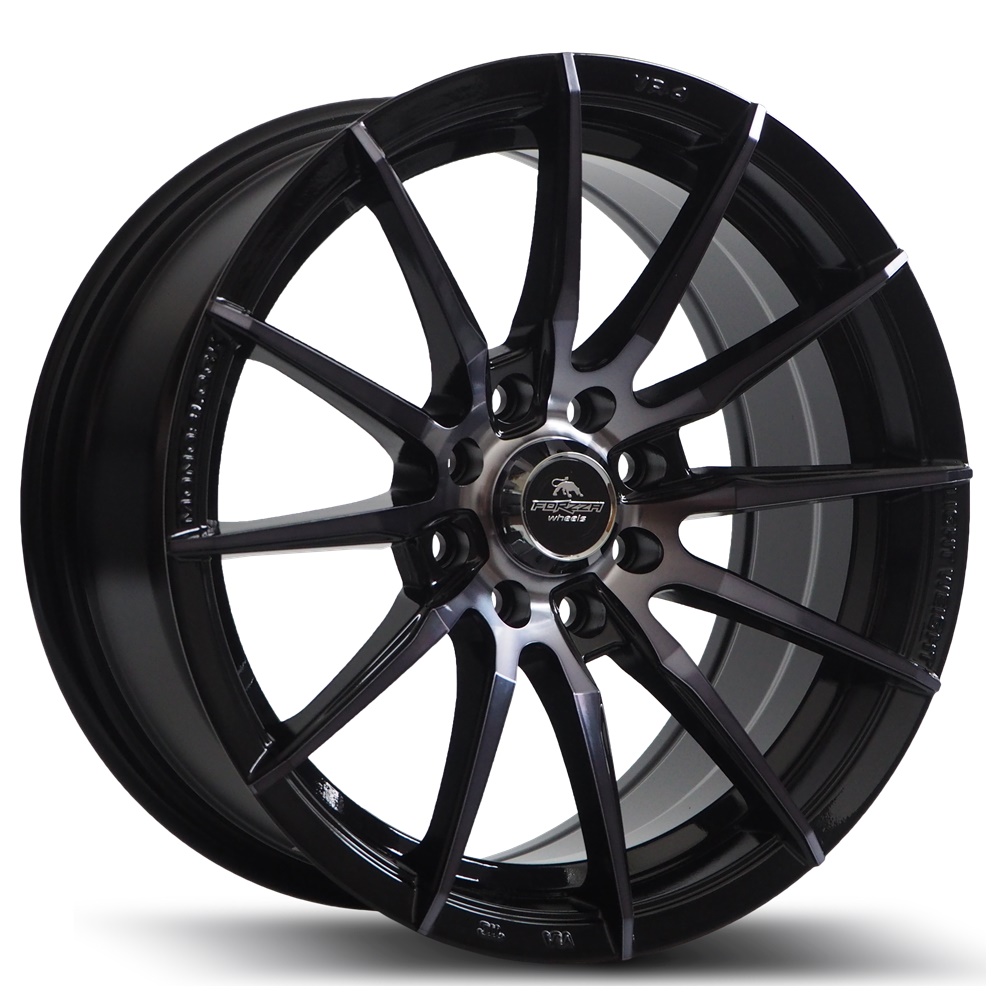 Ratlankis Forzza Atom 7X15 4X100/108 ET25 73,1 Black Magic Machined – tootefoto